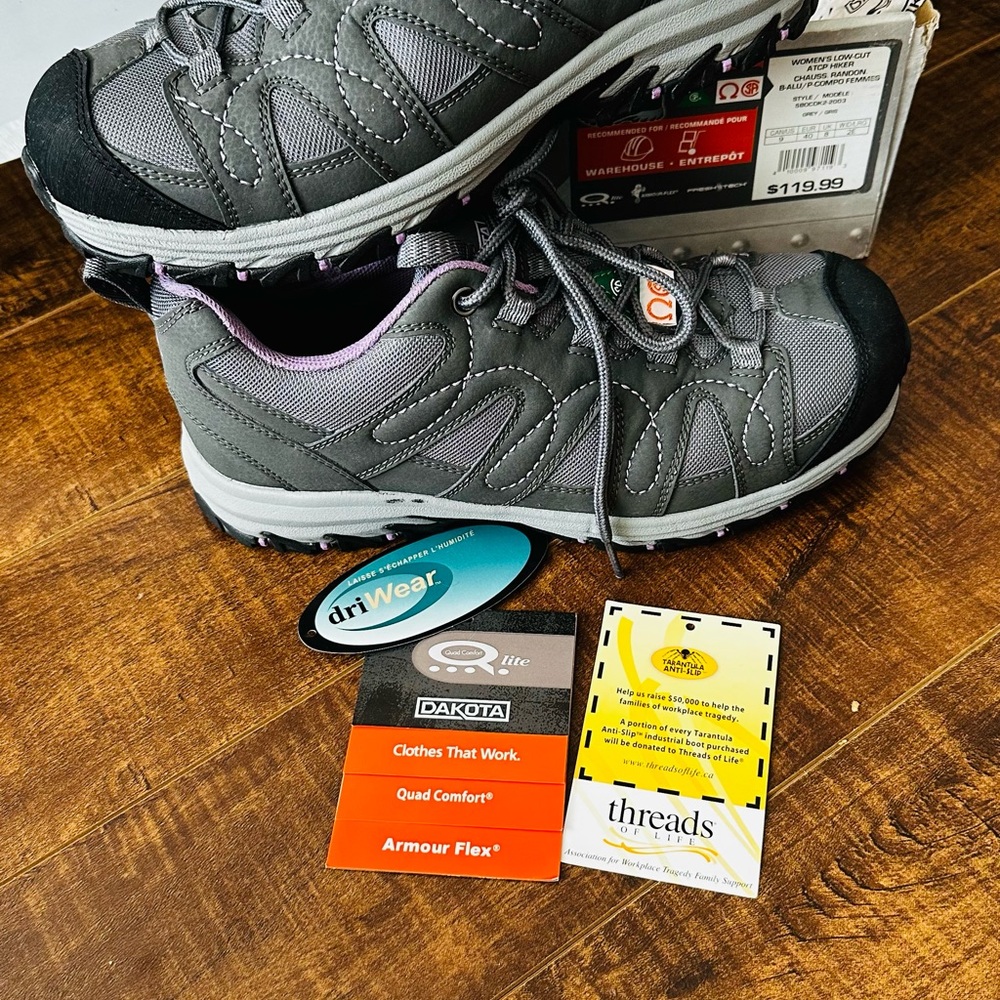 NWT Women's Aluminum Toe Composite Plate Low Cut Safety Hiker - Size 9 / EUR40